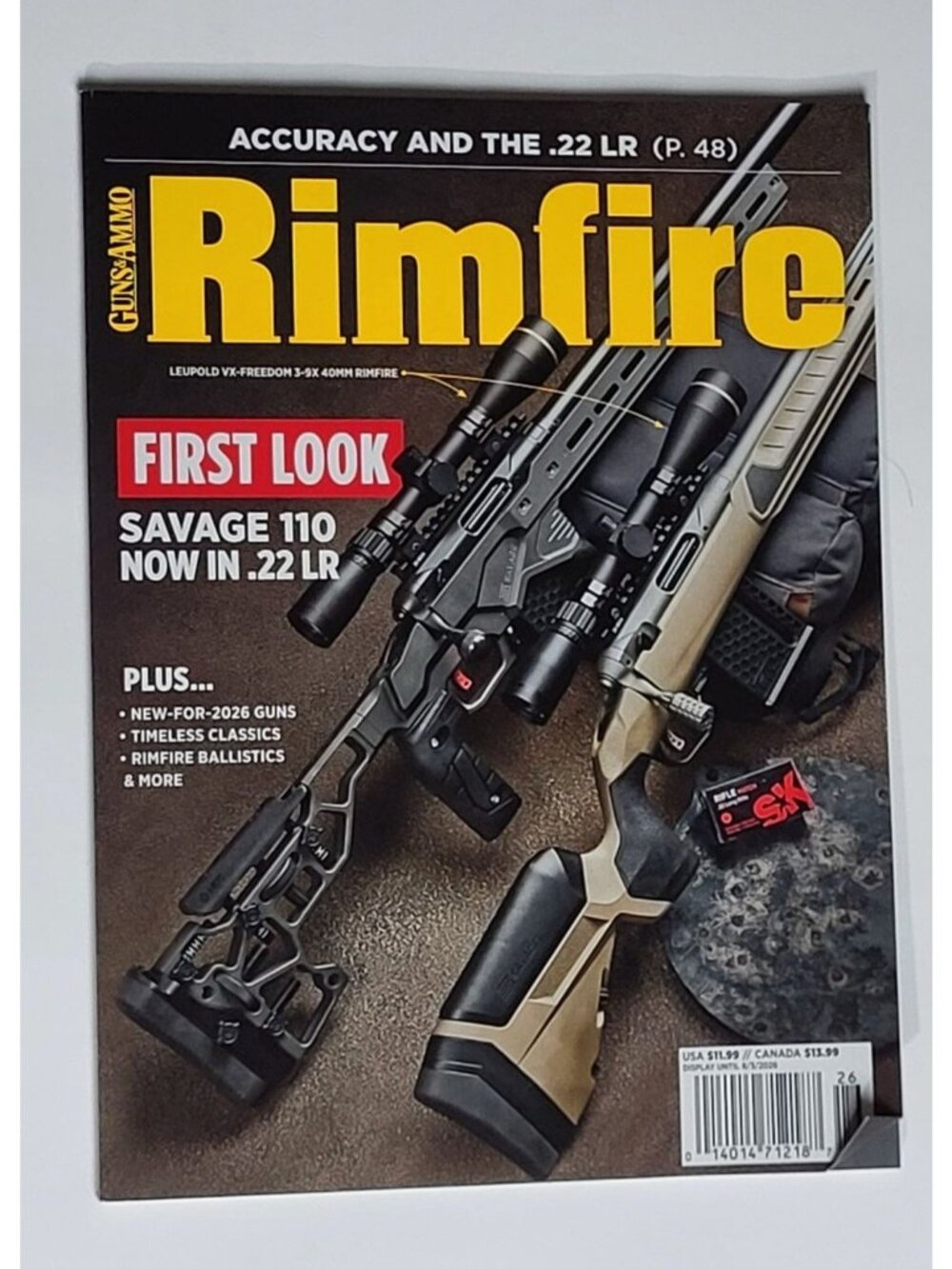 Guns & Ammo Rimfire Issue .22 New, Classic Guns Magazine New